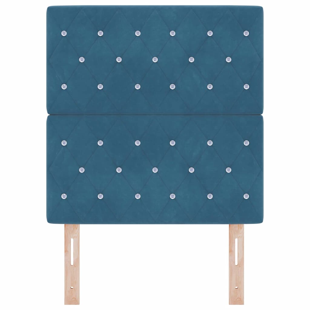 Tête de Lit en Velours Argyle Bleu foncé 80 cm Velours - XIOS