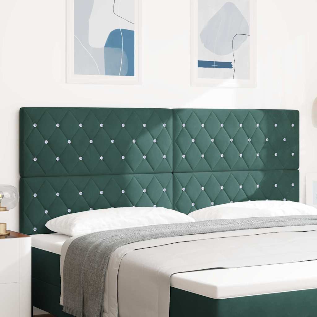Tête de lit avec tête de lit Vert foncé 200 cm Cuir synthétique - XIOS