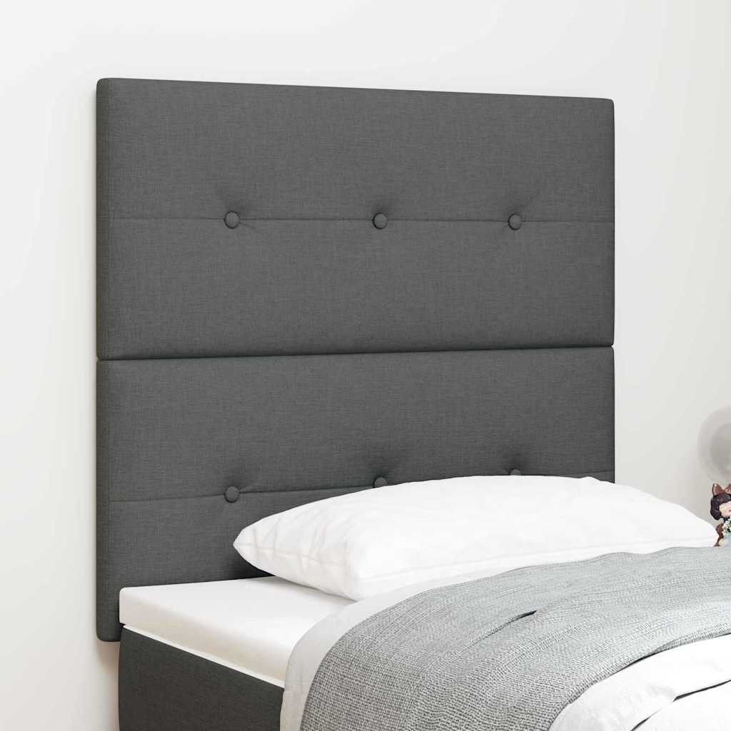 Tête de lit avec tête de lit Gris foncé 80 cm Cuir synthétique - XIOS