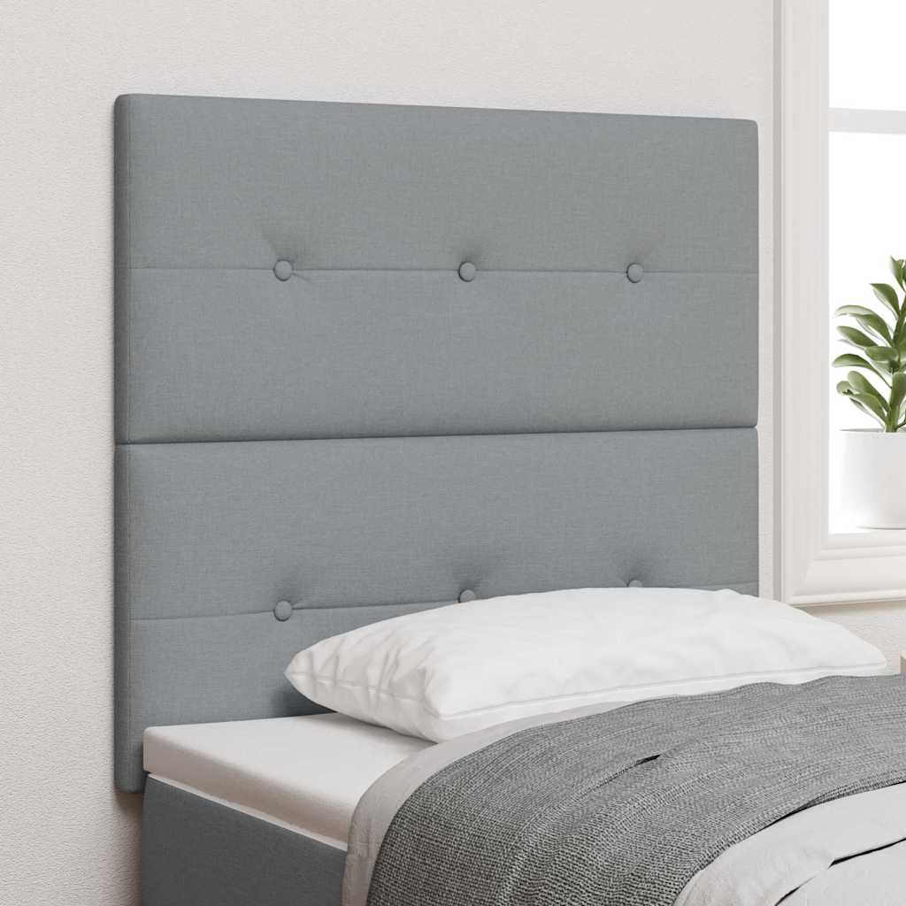 Tête de lit avec tête de lit Gris clair 90 cm Cuir synthétique - XIOS