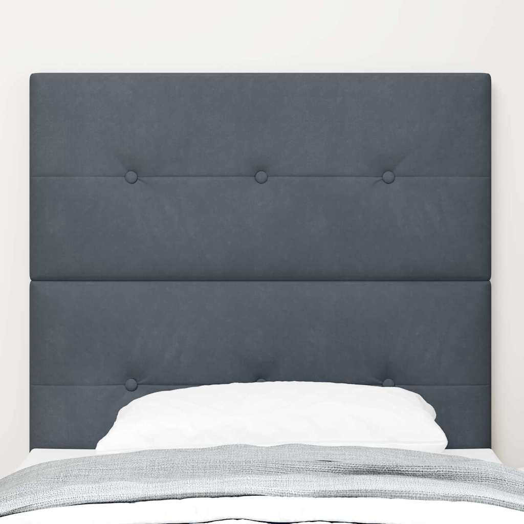 Tête de lit avec tête de lit Gris foncé 90 cm Cuir synthétique - XIOS