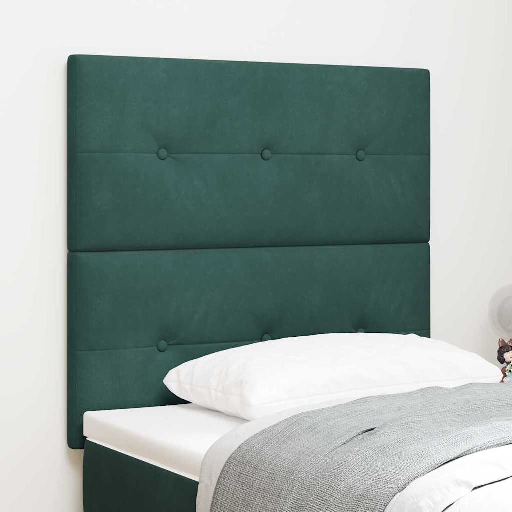 Tête de lit avec tête de lit Vert foncé 90 cm Cuir synthétique - XIOS