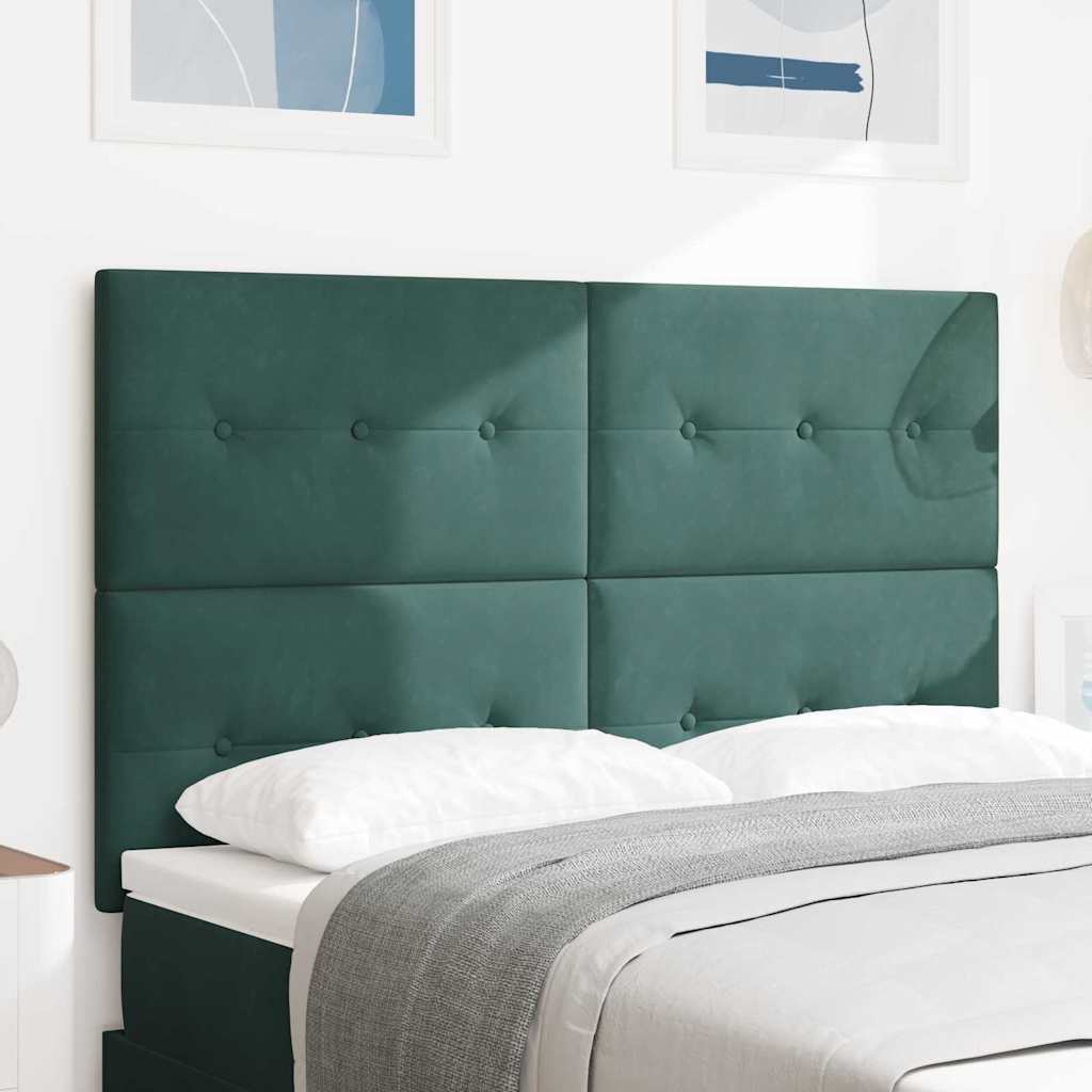 Tête de lit avec tête de lit Vert foncé 144 cm Cuir synthétique - XIOS