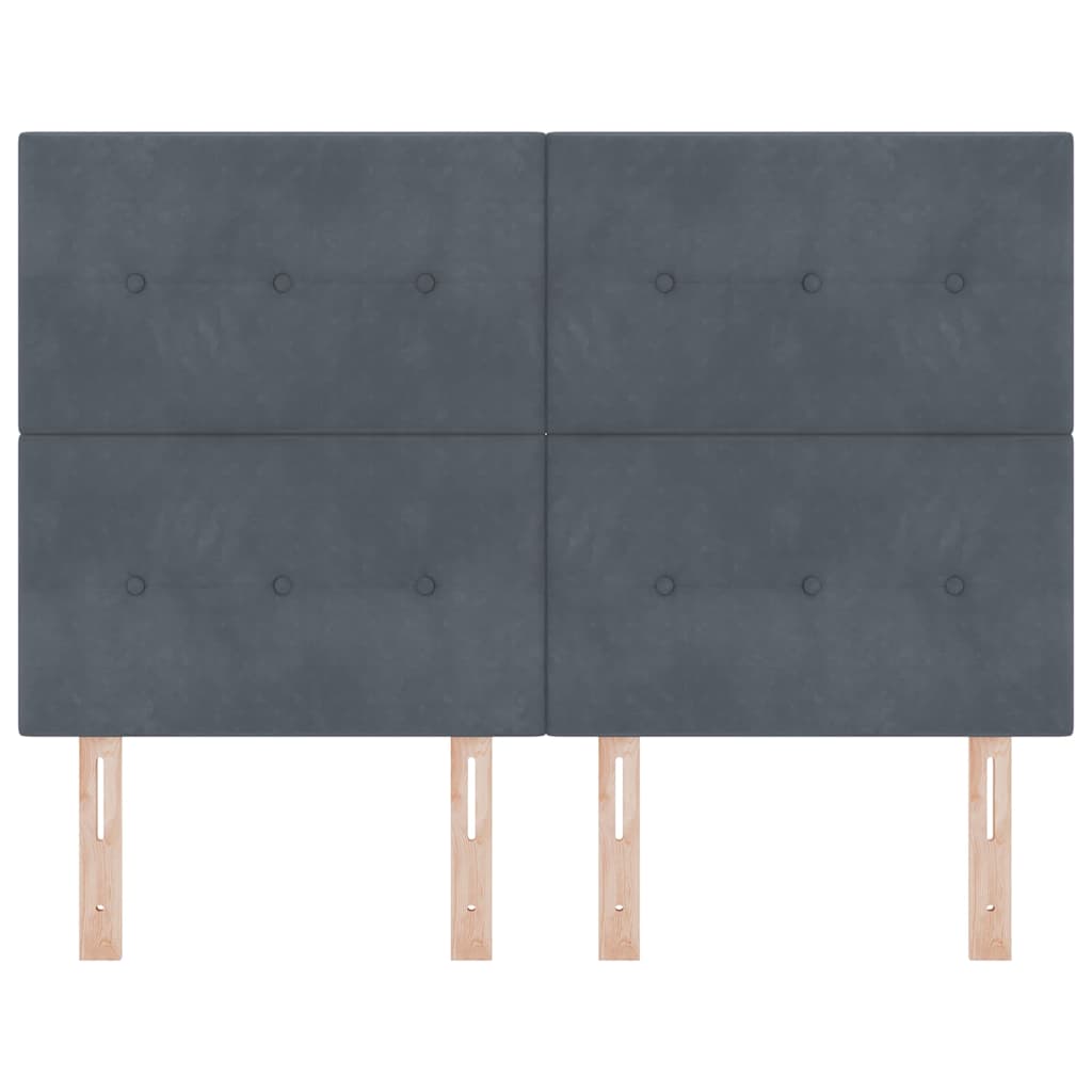 Tête de lit Gris foncé 160 cm Velours - XIOS
