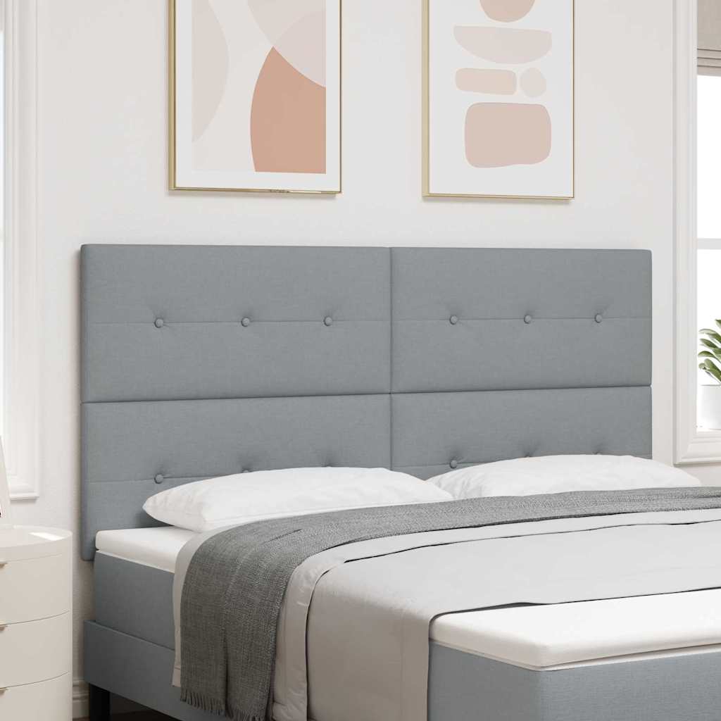 Tête de lit avec tête de lit Gris clair 180 cm Cuir synthétique - XIOS