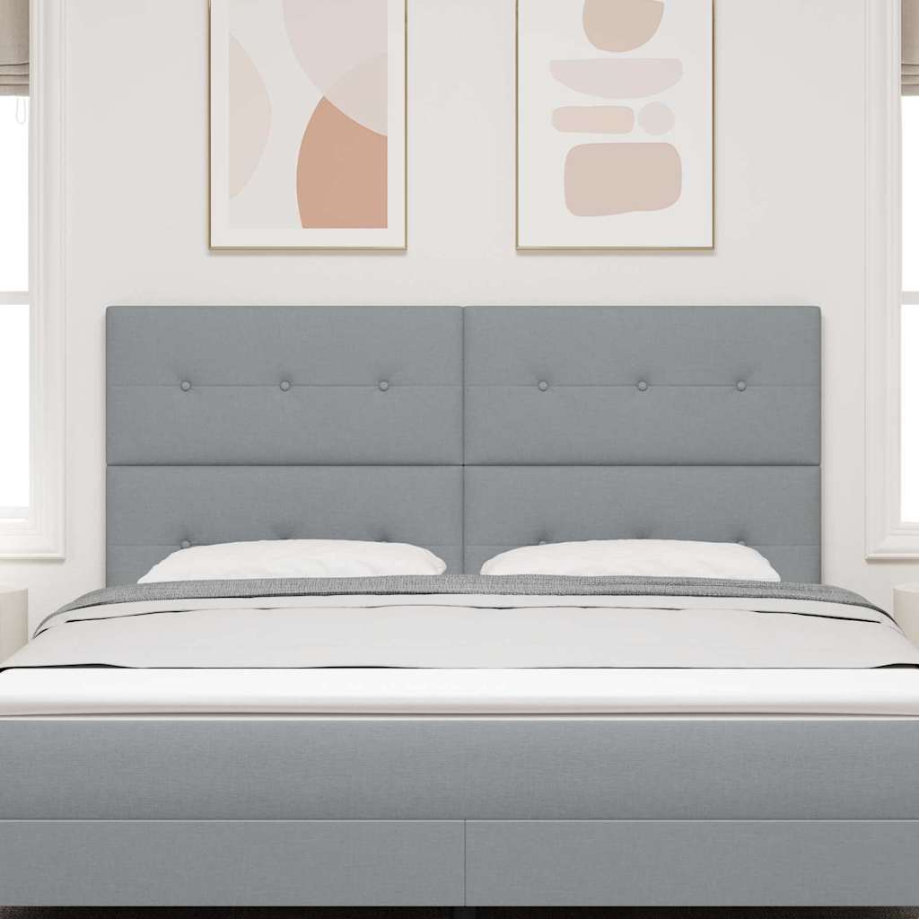 Tête de lit avec tête de lit Gris clair 180 cm Cuir synthétique - XIOS