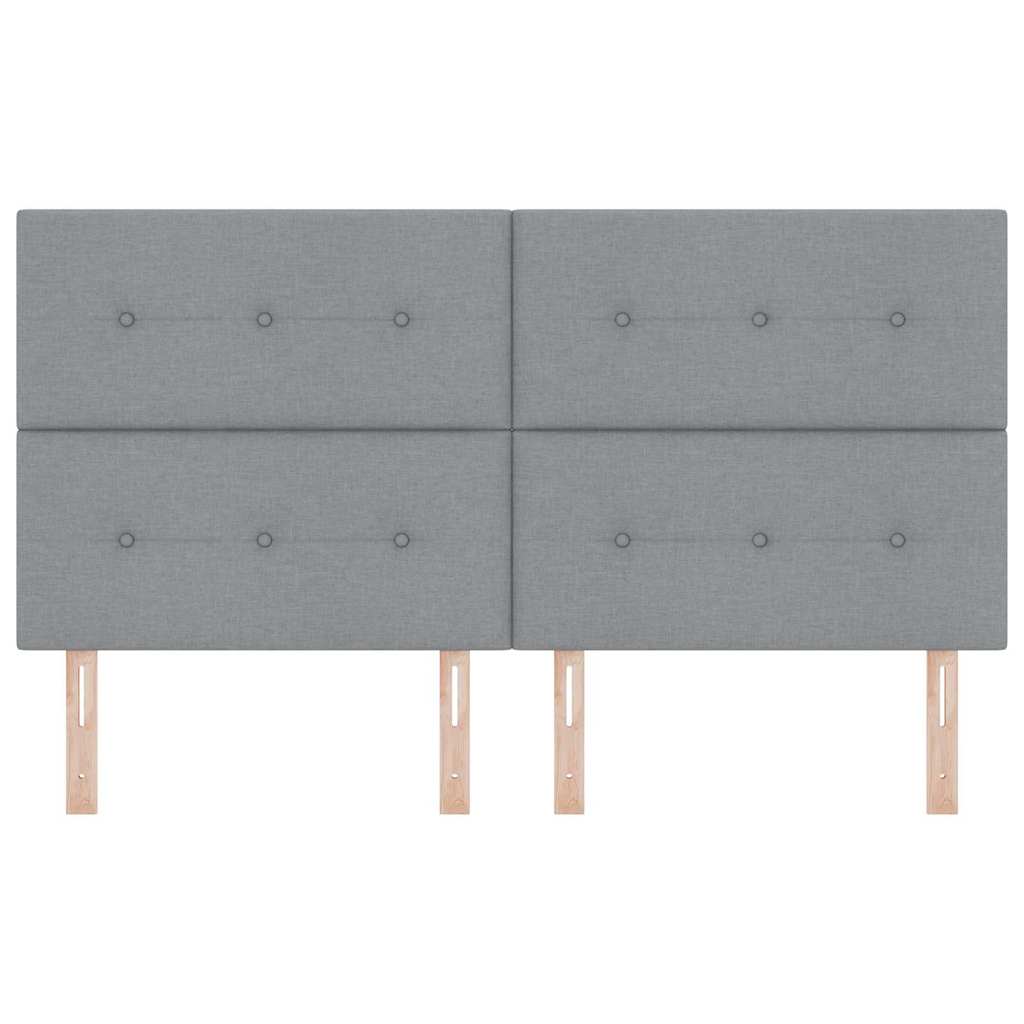 Tête de lit avec tête de lit Gris clair 180 cm Cuir synthétique - XIOS