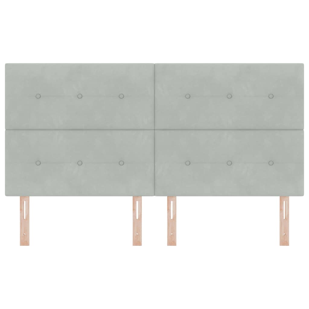 Tête de lit avec tête de lit Gris clair 180 cm Cuir synthétique - XIOS