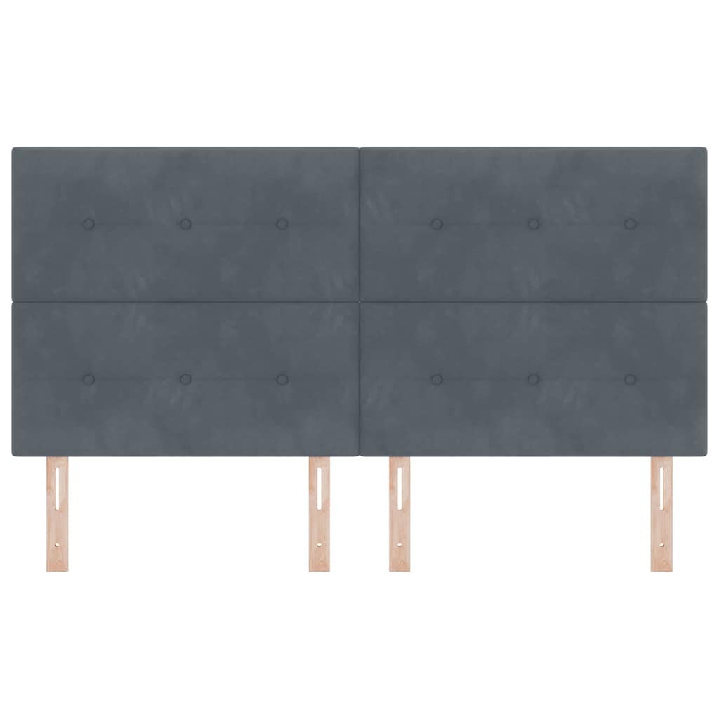 Tête de lit avec tête de lit Gris foncé 180 cm Cuir synthétique - XIOS