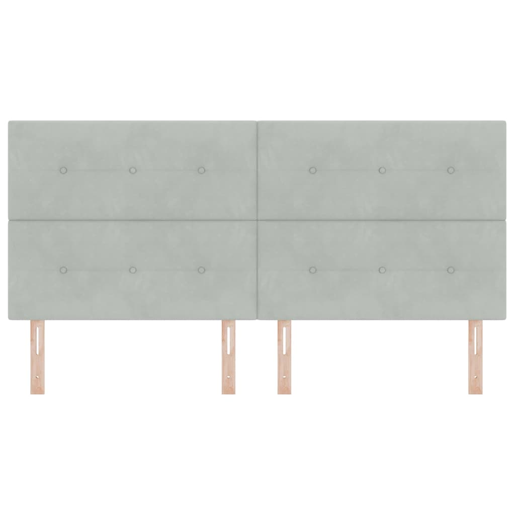 Tête de lit avec tête de lit Gris clair 200 cm Cuir synthétique - XIOS