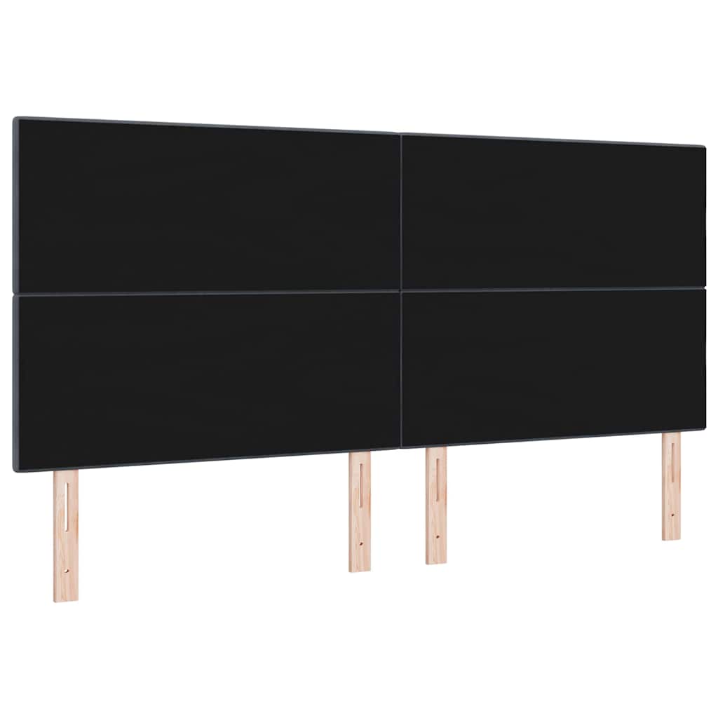 Tête de lit avec tête de lit Gris foncé 200 cm Cuir synthétique - XIOS
