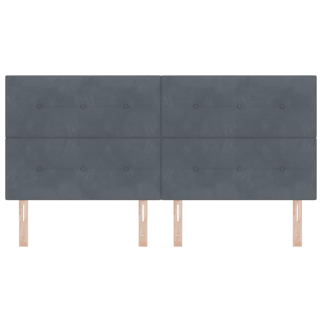 Tête de lit avec tête de lit Gris foncé 200 cm Cuir synthétique - XIOS