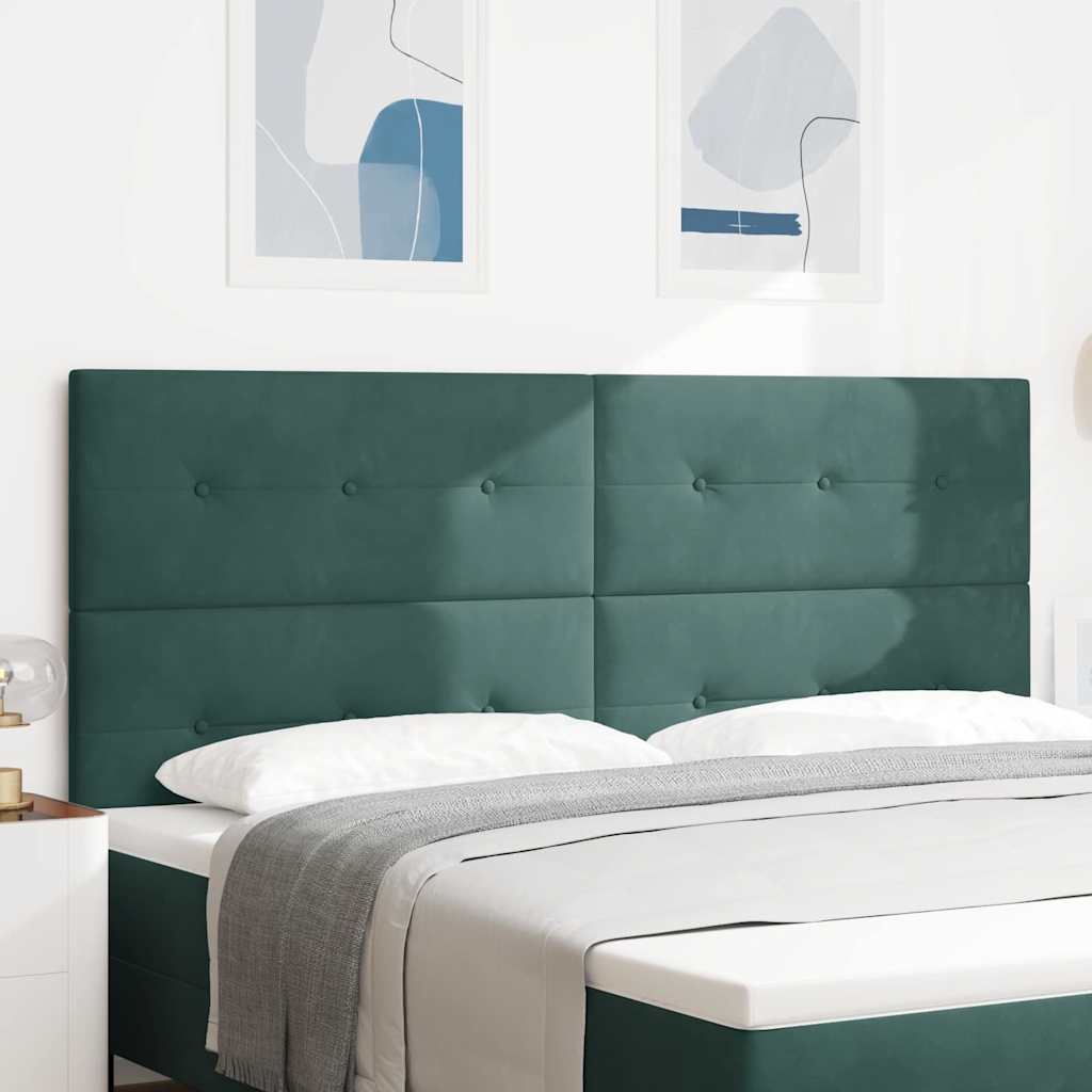 Tête de lit avec tête de lit Vert foncé 200 cm Cuir synthétique - XIOS