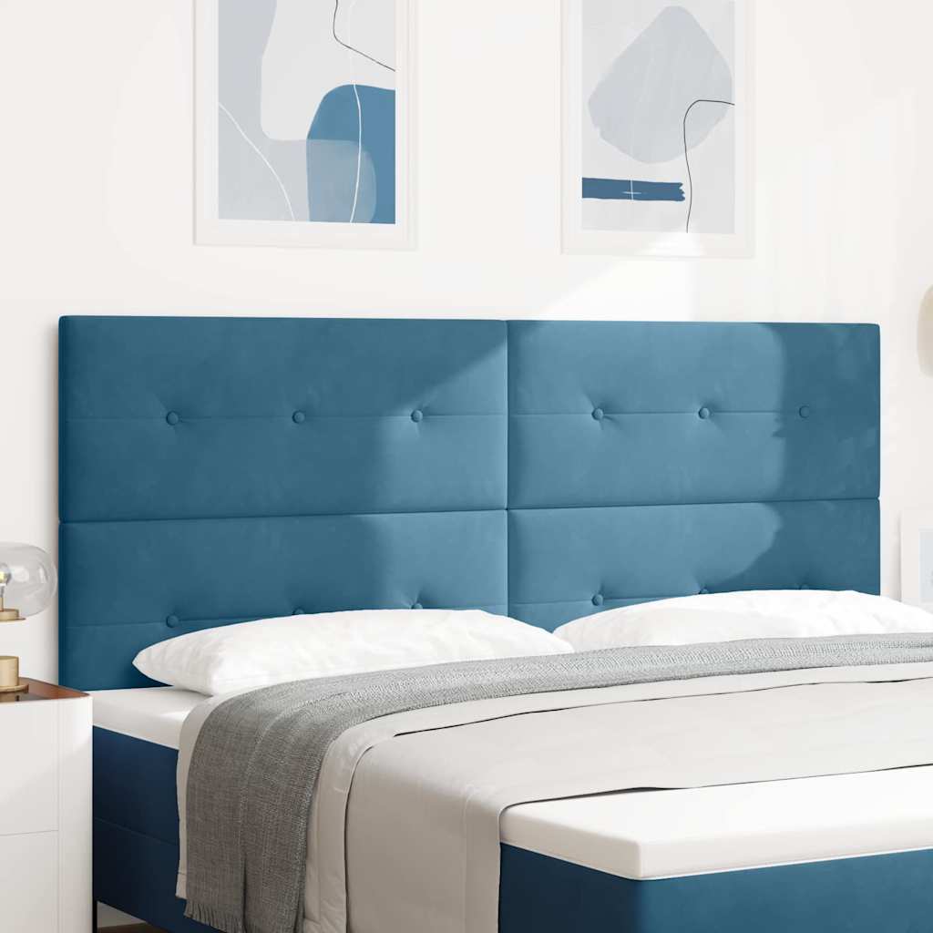 Tête de lit avec tête de lit Bleu foncé 200 cm Cuir synthétique - XIOS