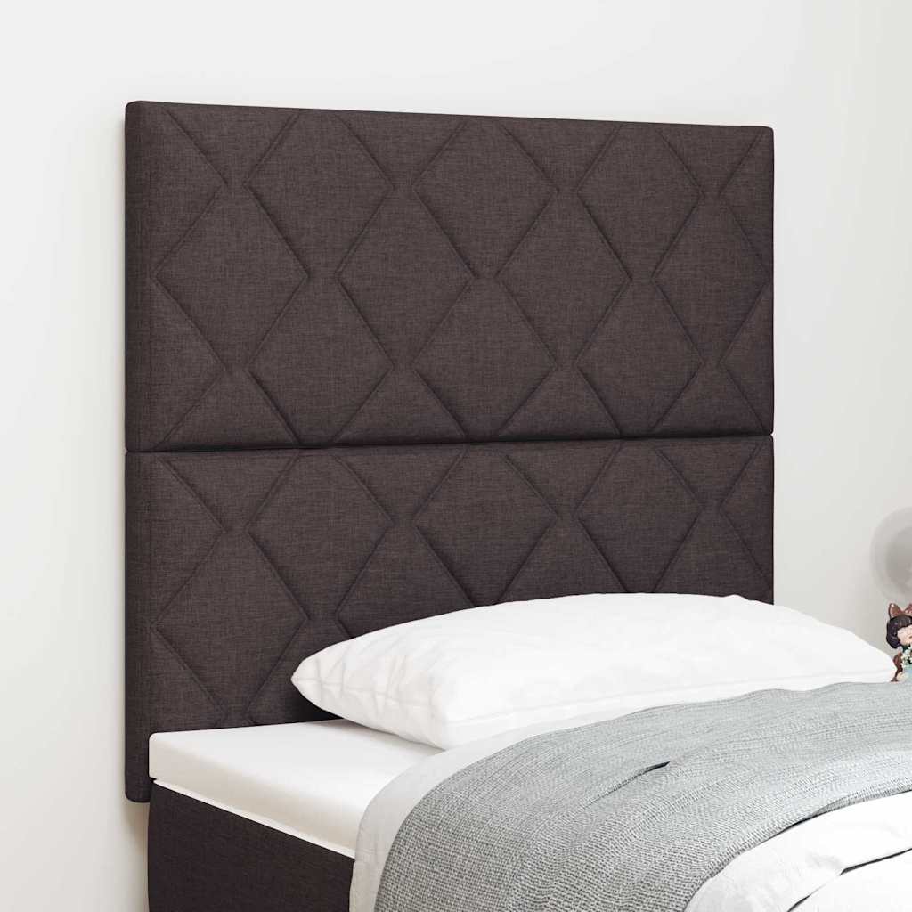 Tête de Lit en Tissu Géométrique Marron foncé 90 cm tissu - XIOS