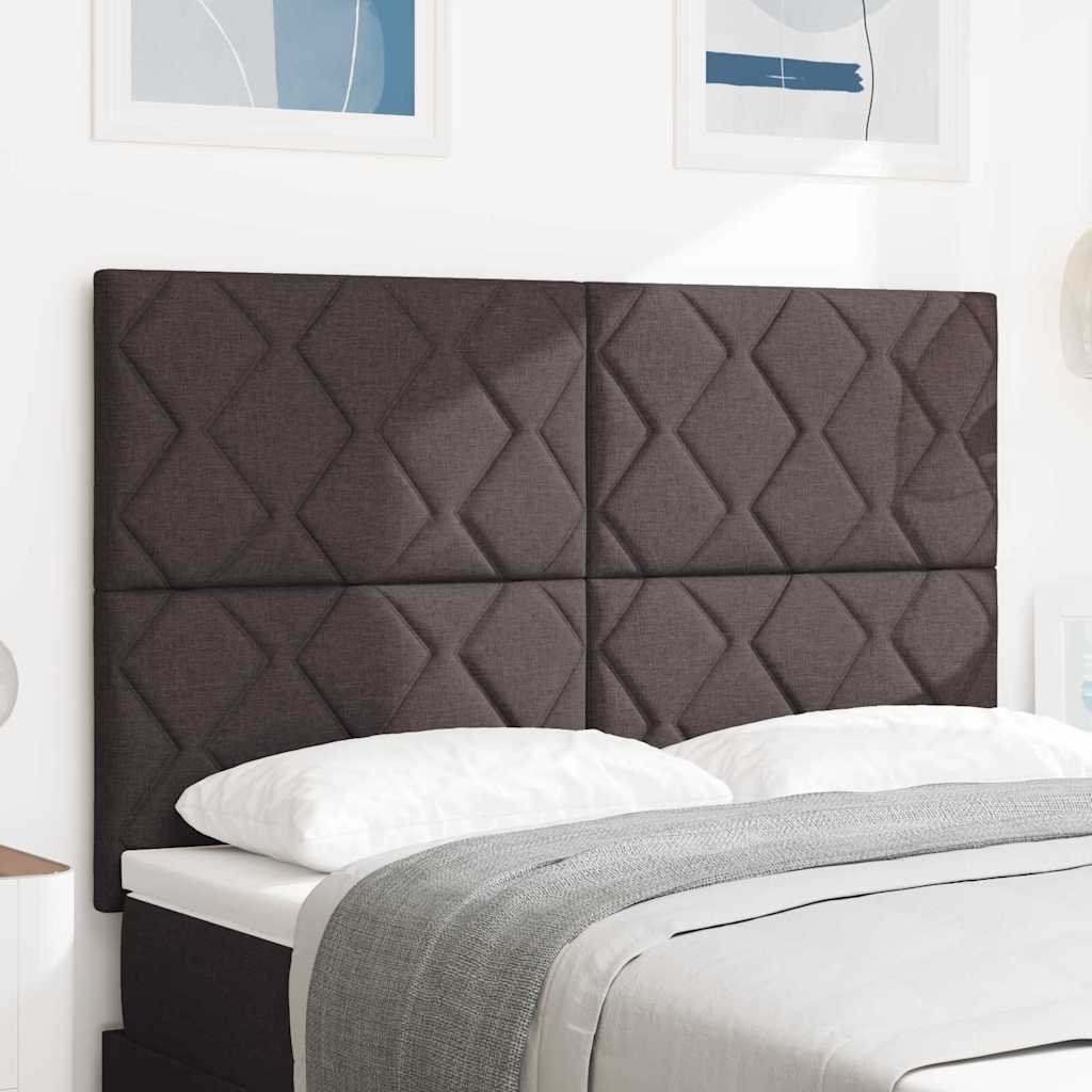 Tête de Lit en Tissu Géométrique Marron foncé 140 cm tissu - XIOS