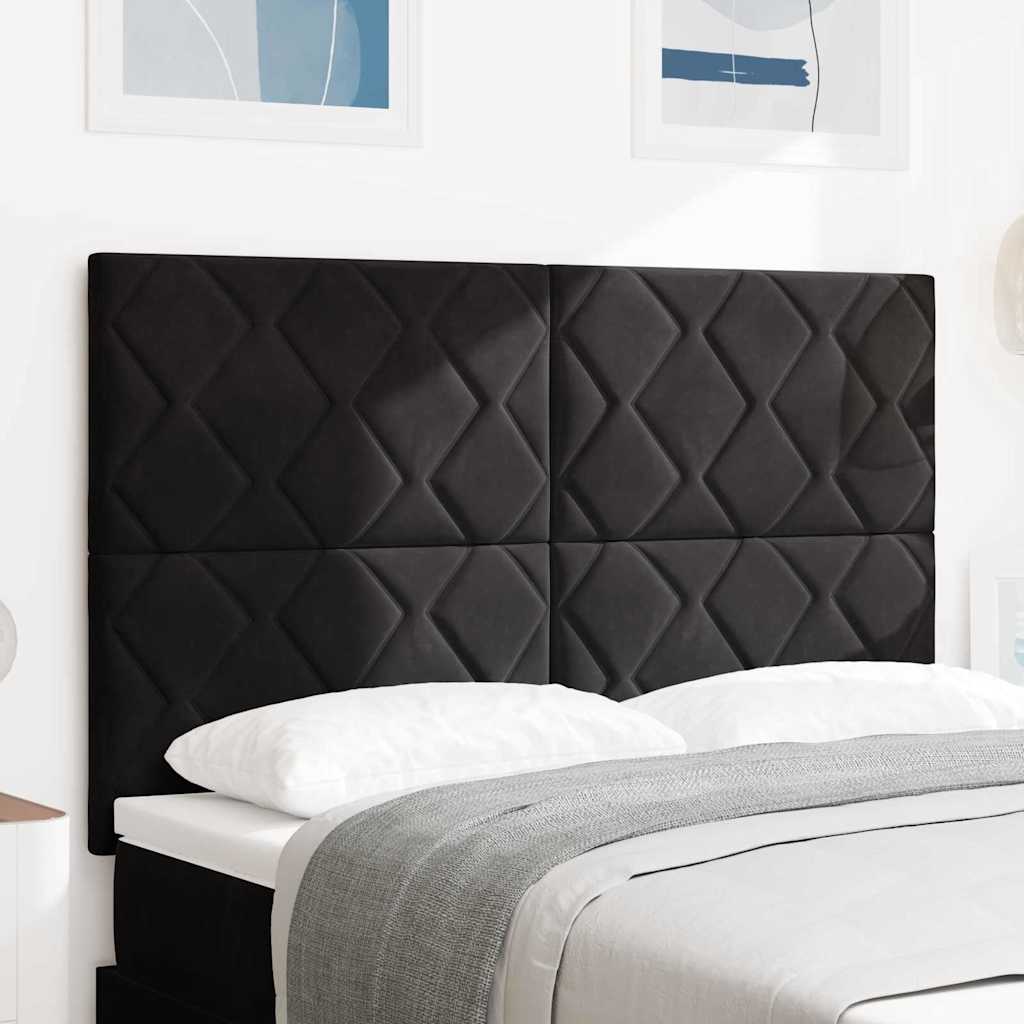 Tête de lit avec tête de lit Noir 144 cm Velours - XIOS