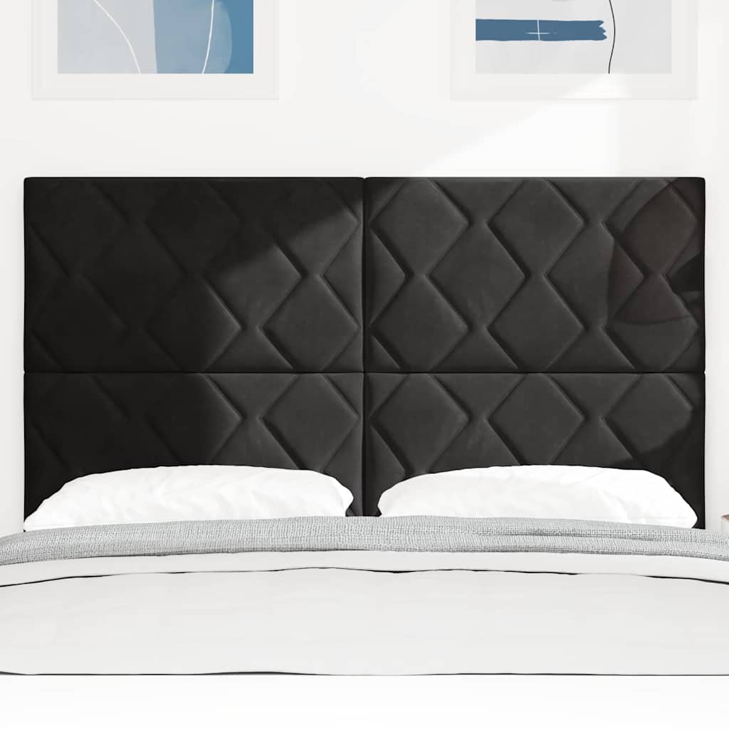 Tête de lit avec tête de lit Noir 144 cm Velours - XIOS