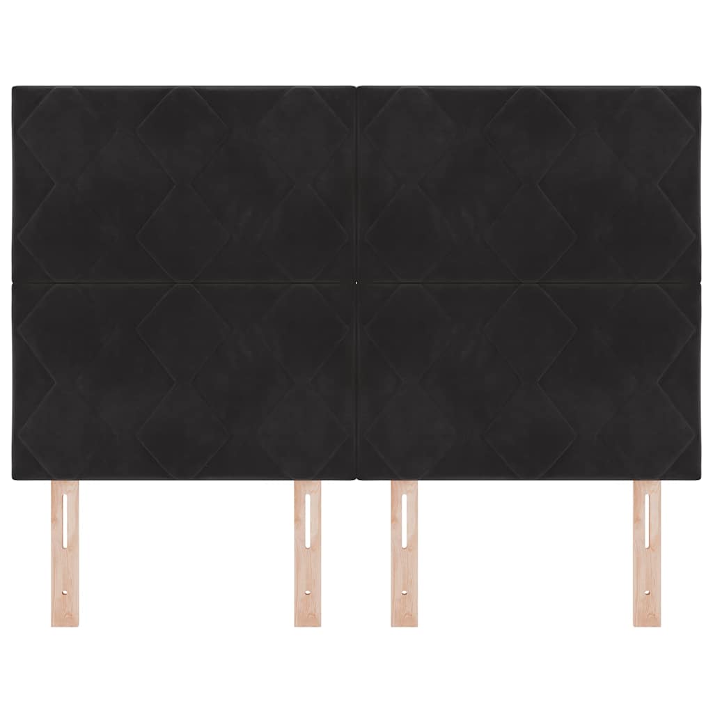 Tête de lit avec tête de lit Noir 144 cm Velours - XIOS
