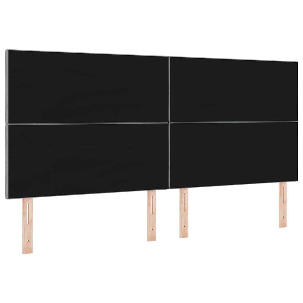 Tête de lit avec tête de lit Gris clair 200 cm Cuir synthétique - XIOS