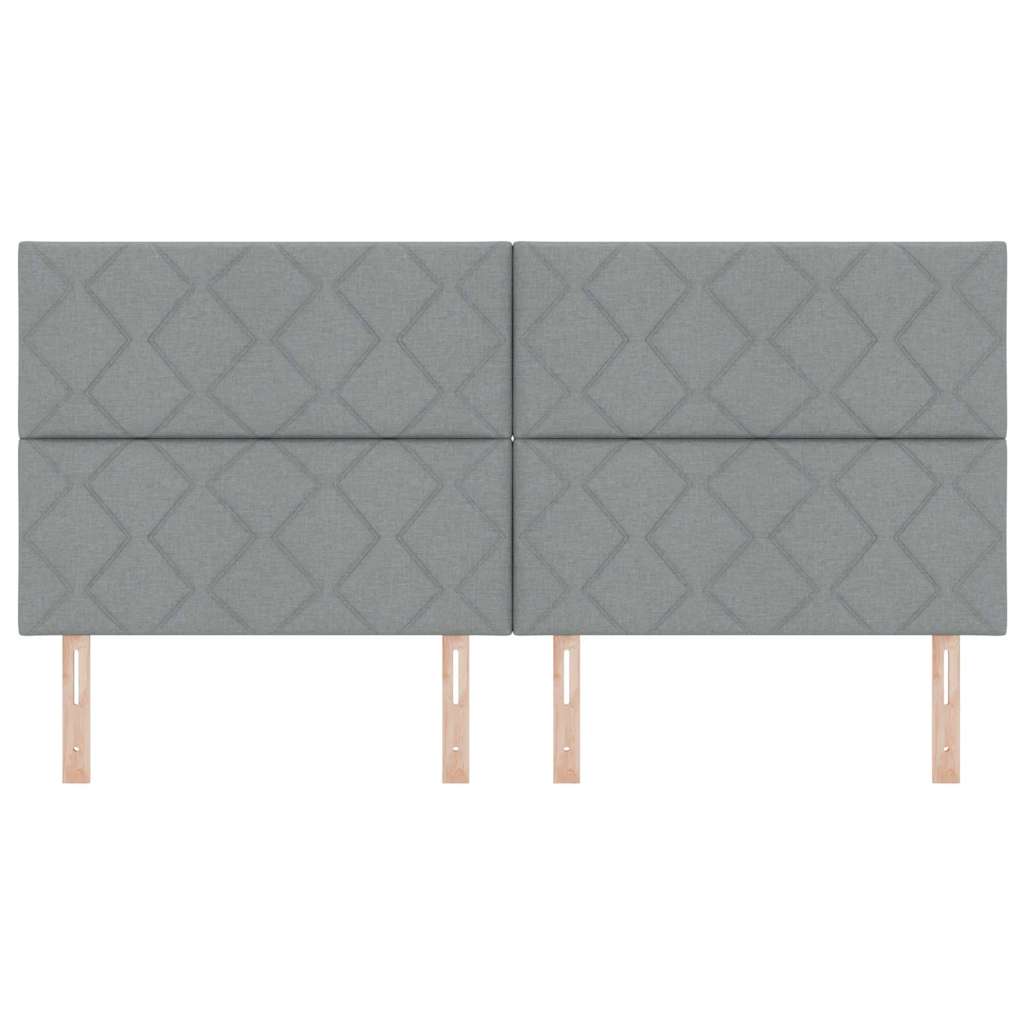 Tête de lit avec tête de lit Gris clair 200 cm Cuir synthétique - XIOS