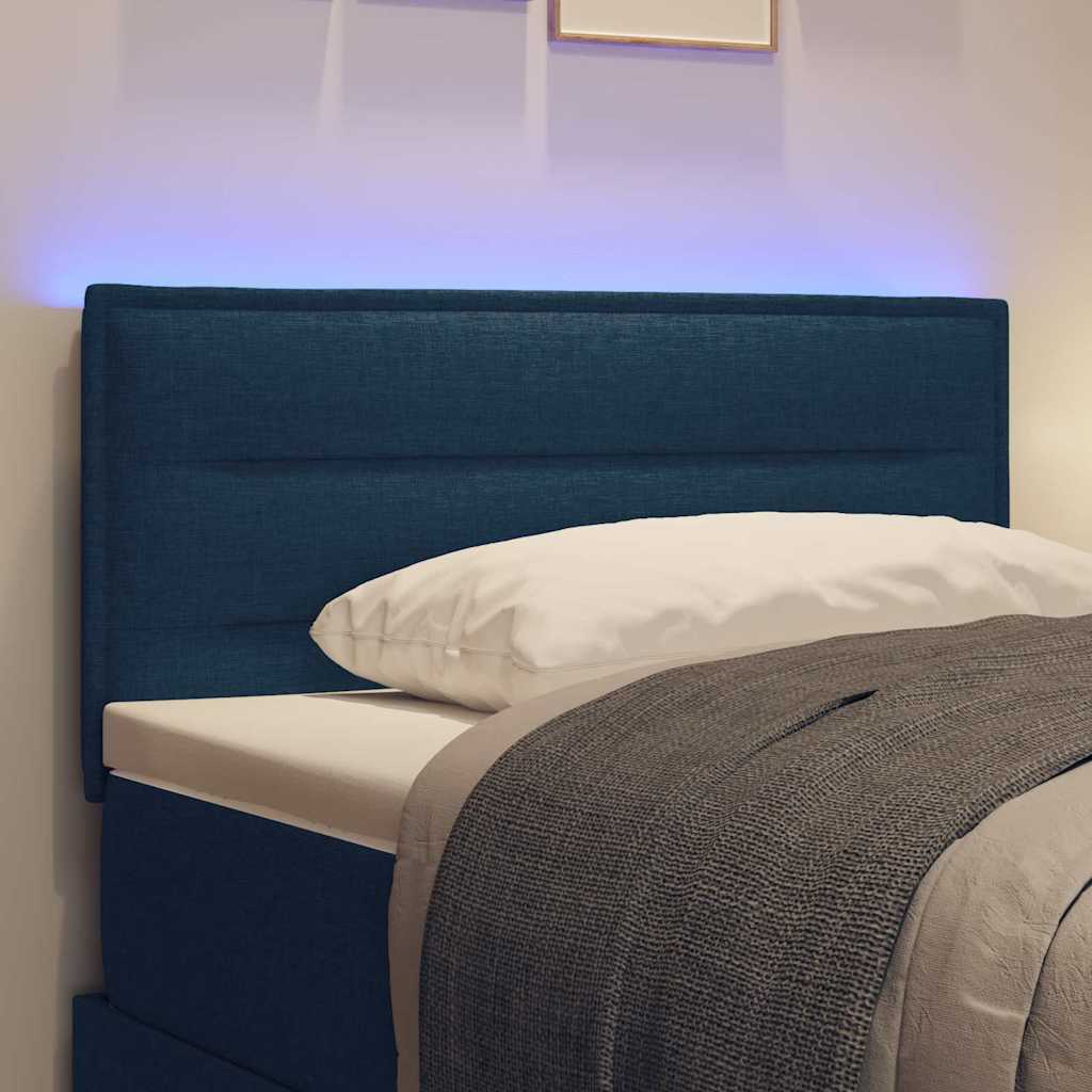 Tête de lit LED avec des lumières à LED Bleu 80 cm tissu - XIOS
