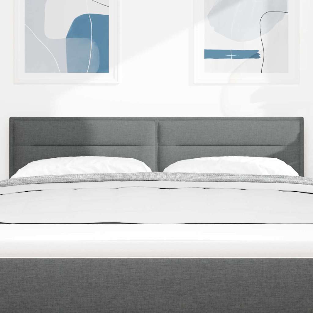 Tête de lit LED avec tête de lit Gris foncé 144 cm Polyester - XIOS
