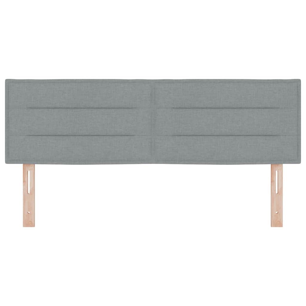 Tête de lit LED avec tête de lit Gris clair 160 cm Polyester - XIOS