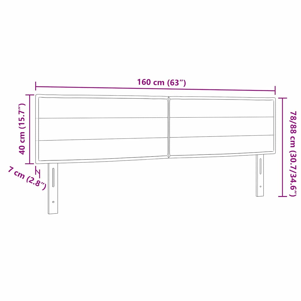 Tête de lit LED avec tête de lit Gris clair 160 cm Polyester - XIOS