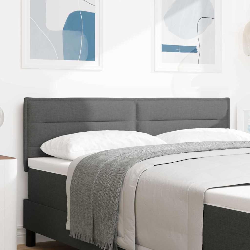 Tête de lit LED avec tête de lit Gris foncé 160 cm Polyester - XIOS