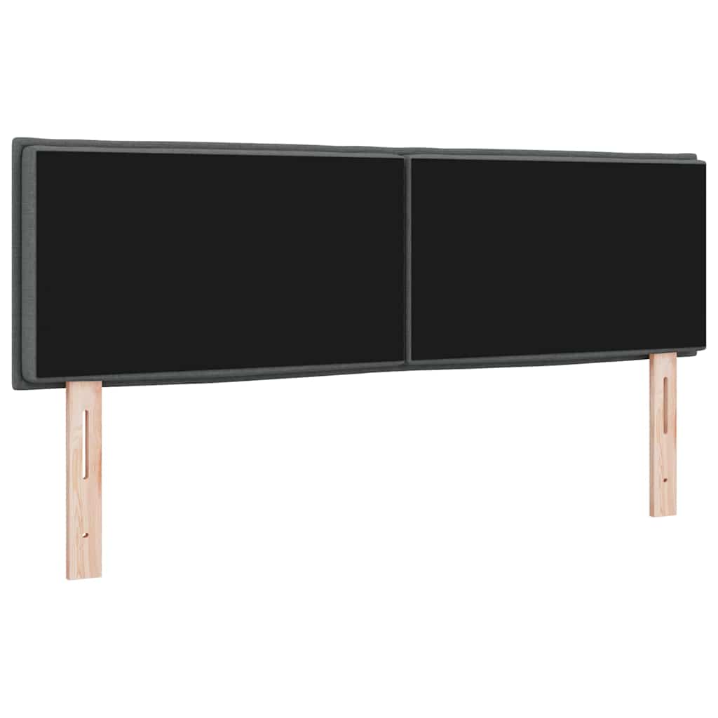 Tête de lit LED avec tête de lit Gris foncé 160 cm Polyester - XIOS