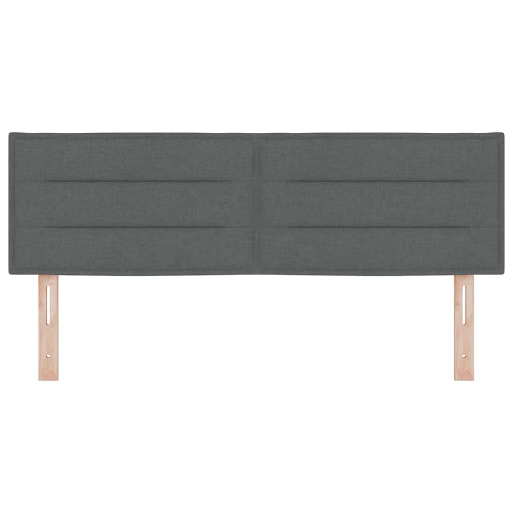 Tête de lit LED avec tête de lit Gris foncé 160 cm Polyester - XIOS