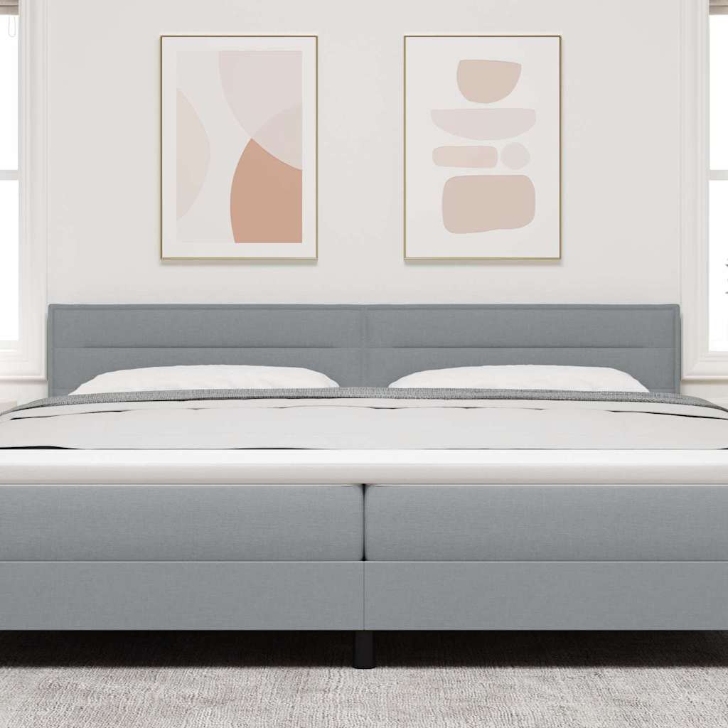 Tête de lit LED avec tête de lit Gris clair 200 cm Polyester - XIOS