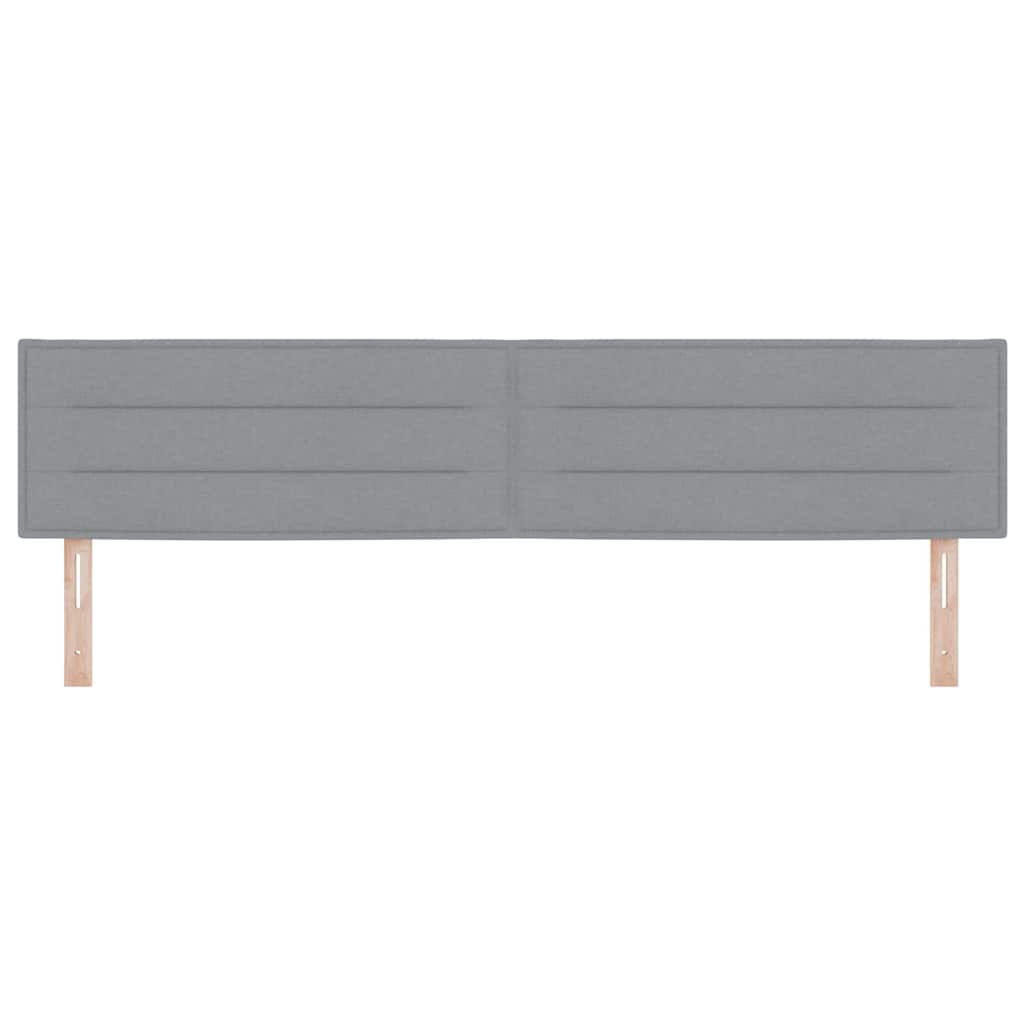Tête de lit LED avec tête de lit Gris clair 200 cm Polyester - XIOS