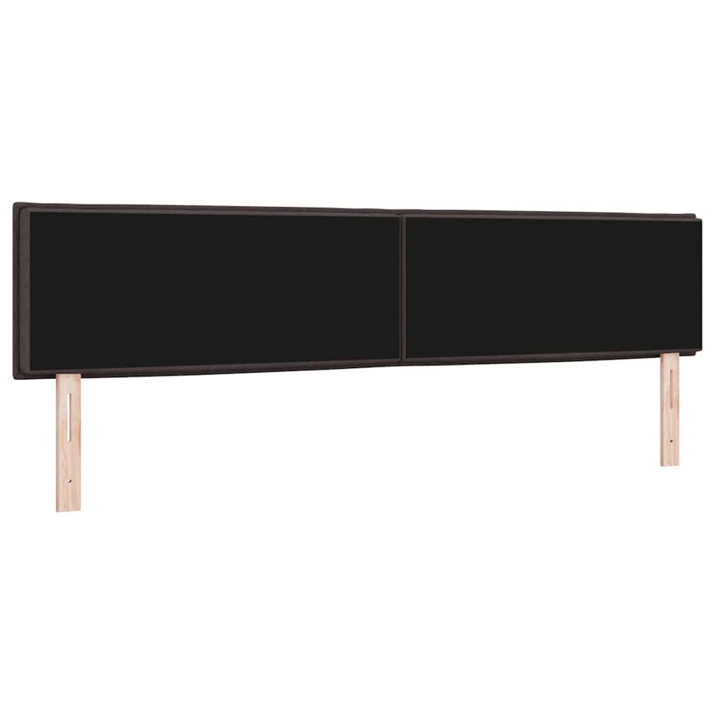 Tête de lit LED avec tête de lit Marron foncé 200 cm Polyester - XIOS