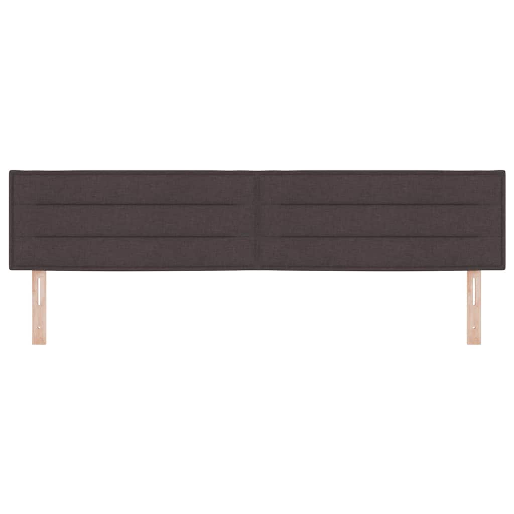 Tête de lit LED avec tête de lit Marron foncé 200 cm Polyester - XIOS