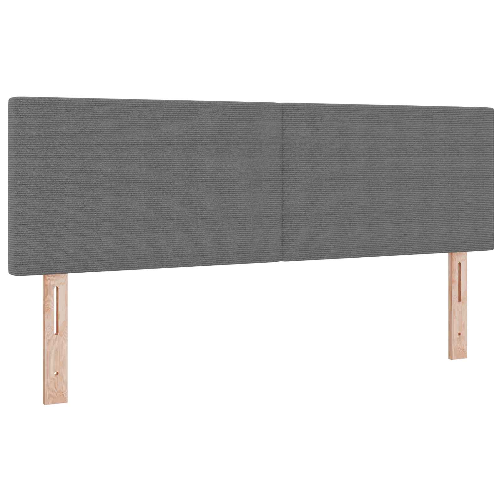 Tête de lit LED Gris clair 144 cm Tissu en velours côtelé - XIOS