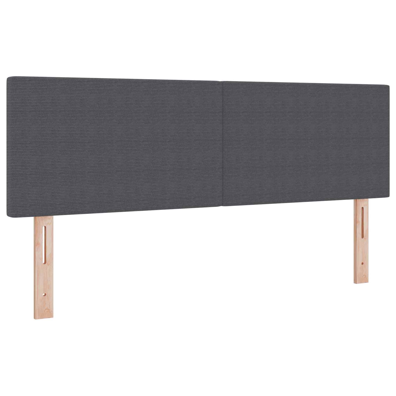 Tête de lit LED Gris foncé 144 cm Tissu en velours côtelé - XIOS
