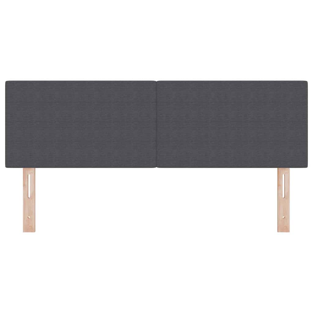 Tête de lit LED Gris foncé 144 cm Tissu en velours côtelé - XIOS