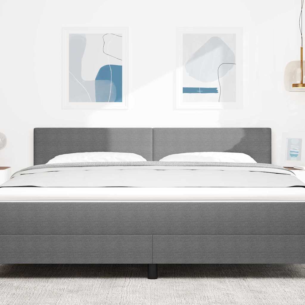 Tête de lit LED avec tête de lit Gris clair 180 cm Polyester - XIOS