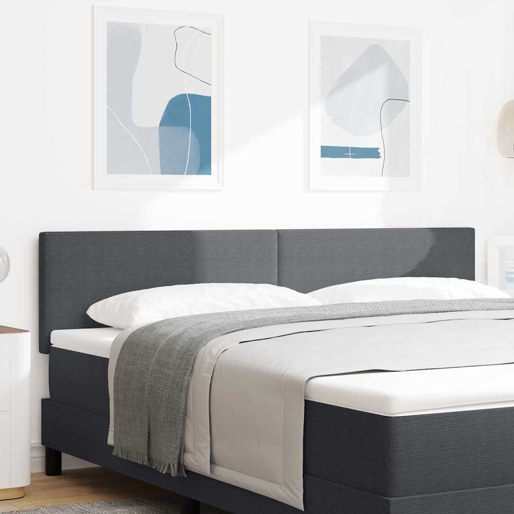 Tête de lit LED avec tête de lit Gris foncé 180 cm Polyester - XIOS