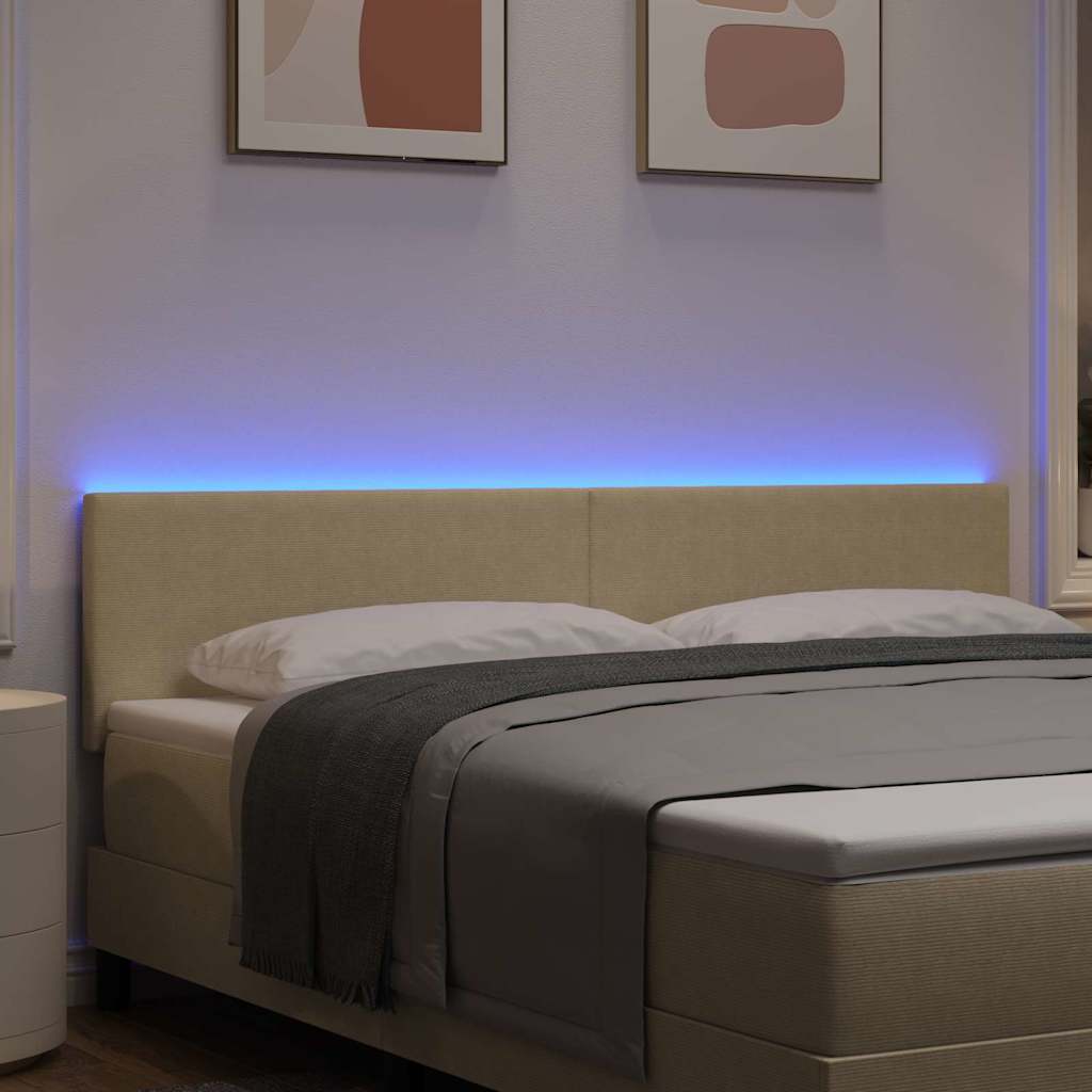 Tête de lit LED avec tête de lit Vert gris 180 cm Polyester - XIOS