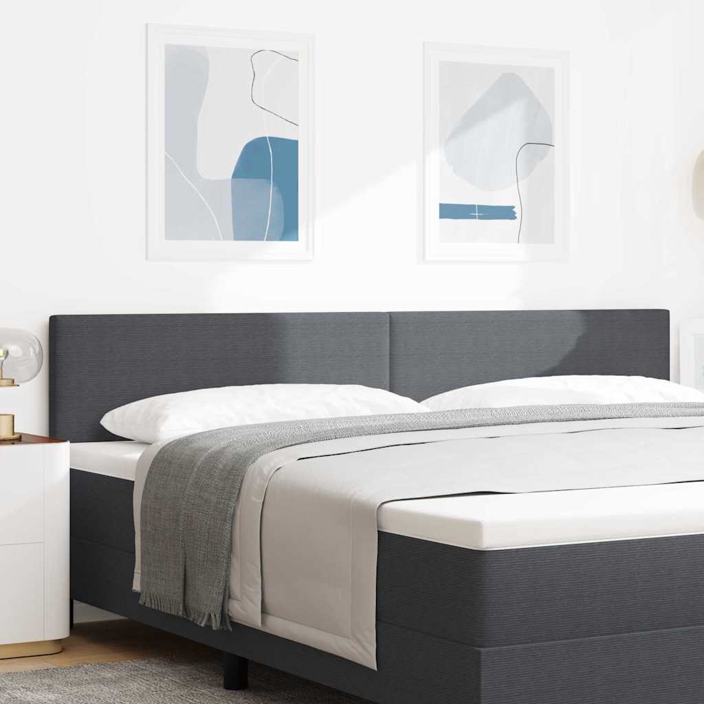 Tête de lit LED avec tête de lit Gris foncé 200 cm Polyester - XIOS