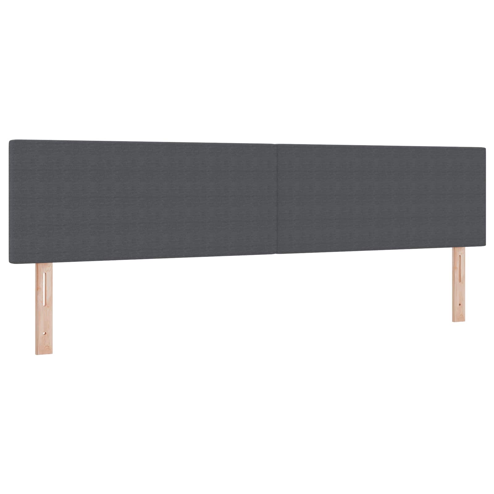 Tête de lit LED avec tête de lit Gris foncé 200 cm Polyester - XIOS