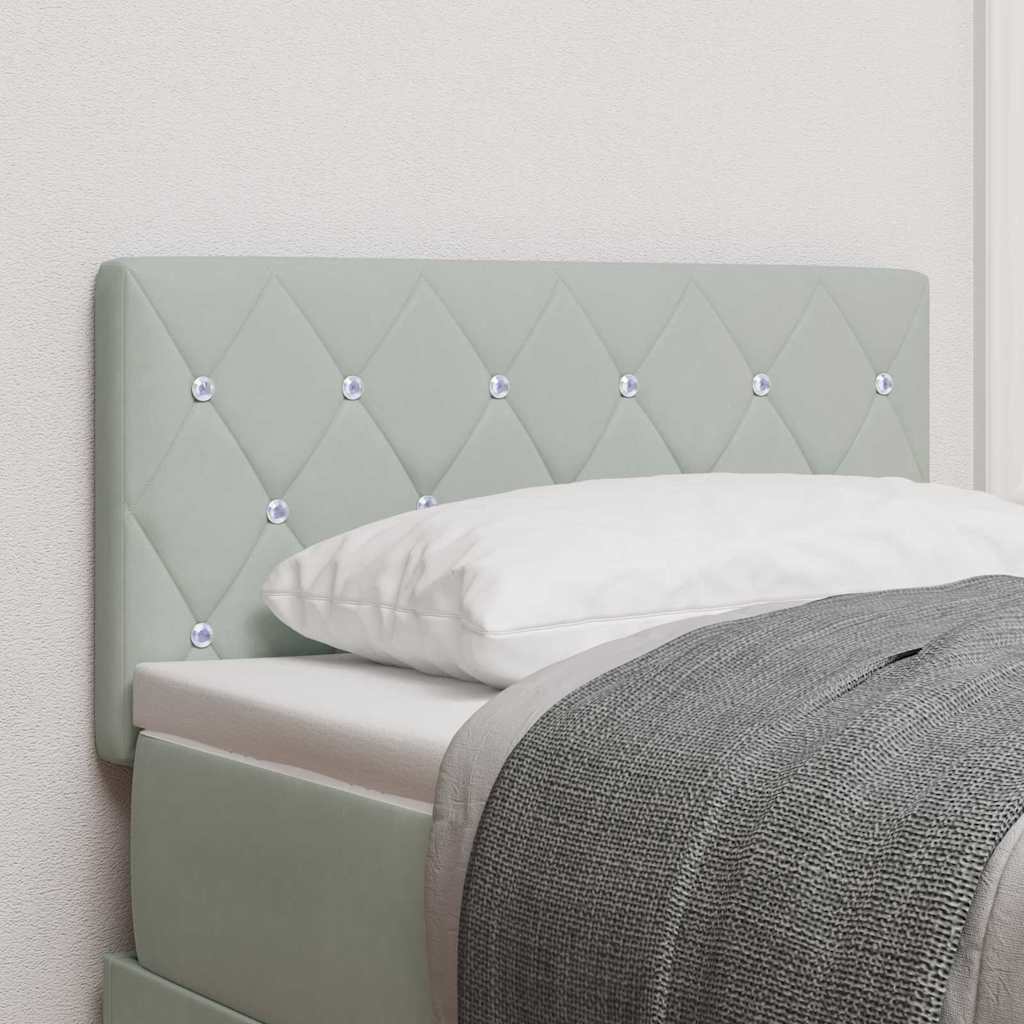 Tête de lit LED avec bandes LED Gris clair 80 cm Velours - XIOS