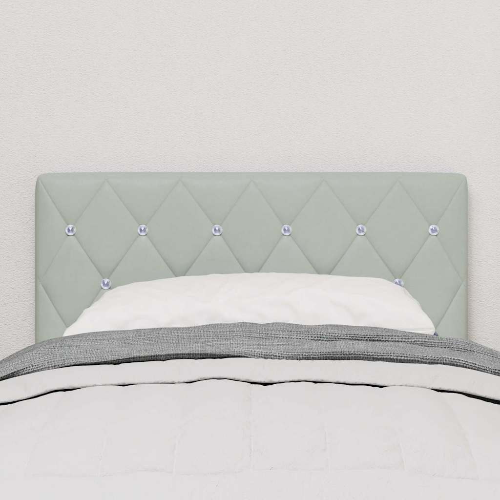 Tête de lit LED avec bandes LED Gris clair 80 cm Velours - XIOS