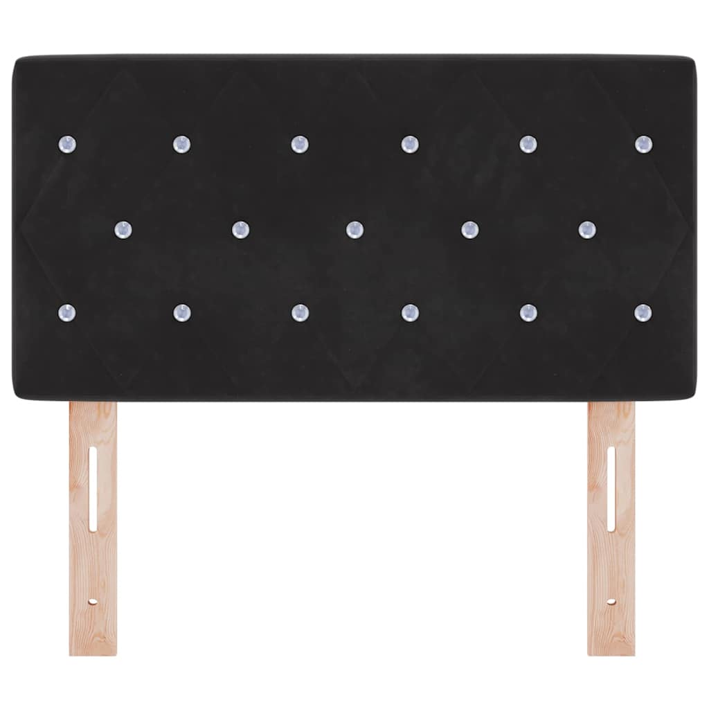 Tête de lit LED avec bandes LED Noir 80 cm Velours - XIOS