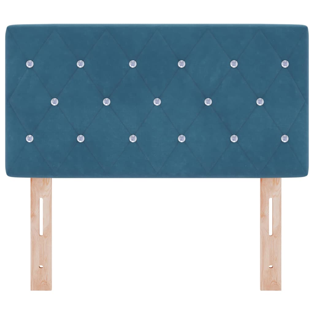 Tête de lit LED avec bandes LED Bleu foncé 80 cm Velours - XIOS
