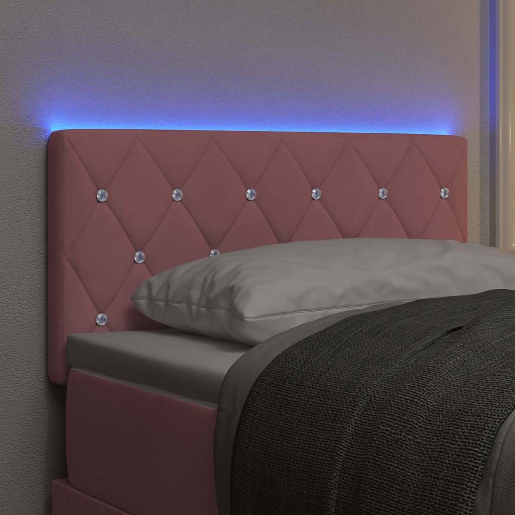 Tête de lit LED avec des lumières à LED Rose 80 cm Polyester - XIOS
