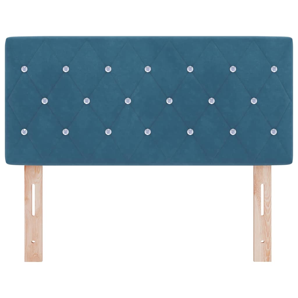 Tête de Lit LED Argyle Bleu foncé 90 cm Velours - XIOS